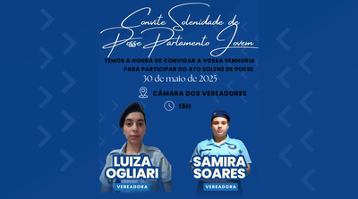 Convite Solenidade de Posse Parlamento Jovem