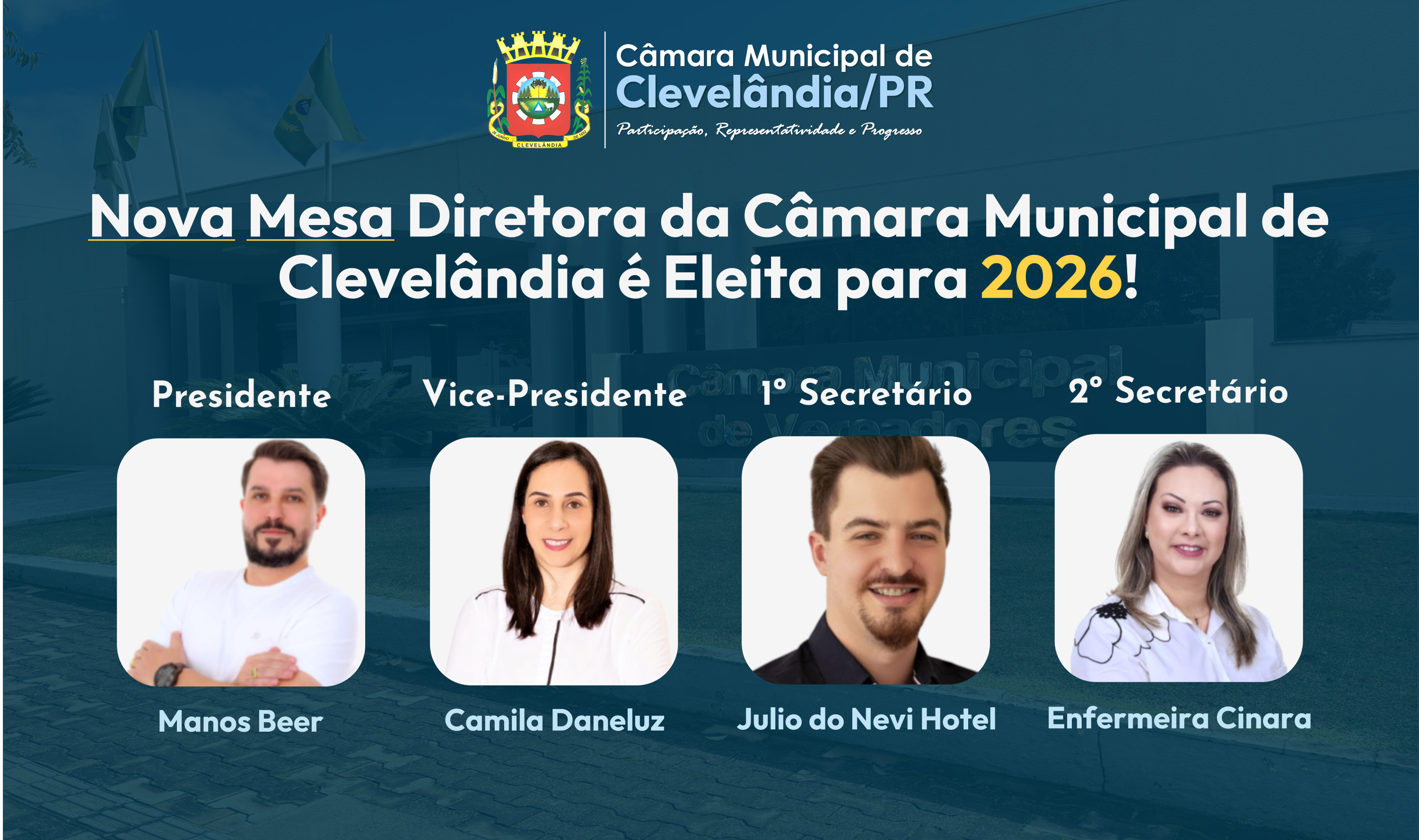 Nova Mesa Diretora da Câmara Municipal de Clevelândia é Eleita para 2026.png