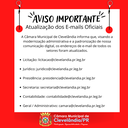Aviso Atualização dos E-mails Oficiais
