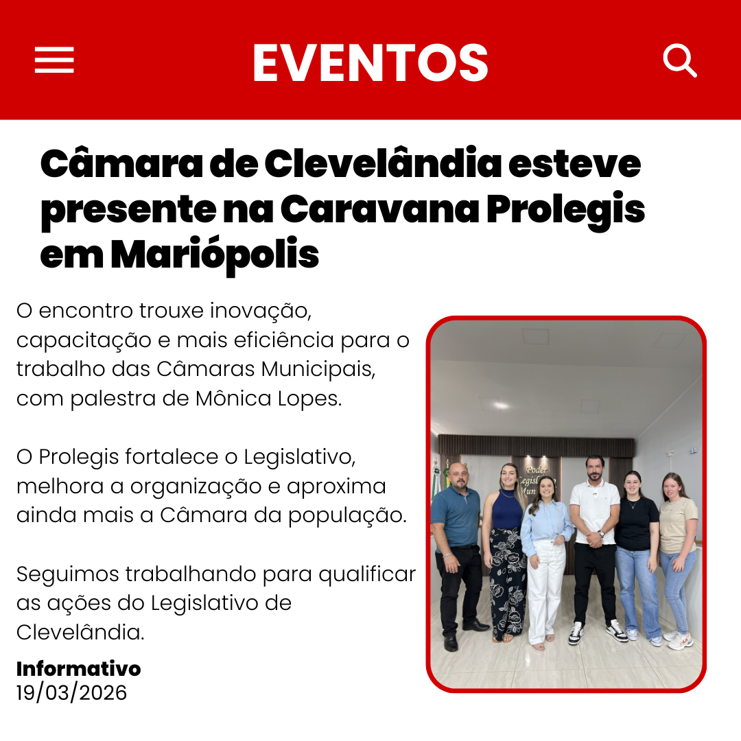 Câmara de Clevelândia esteve presente na Caravana Prolegis em Mariópolis
