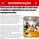 TECNOLOGIA  Câmara de Clevelândia moderniza atividades legislativas